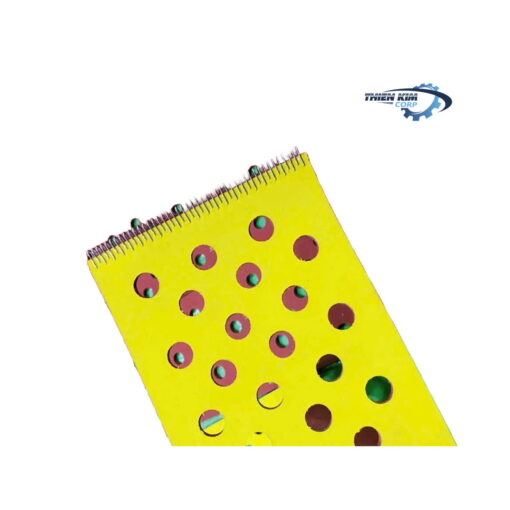 Dây đai xanh vàng, đắp cao su đỏ và đục lỗ