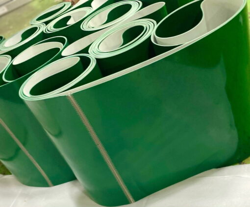Băng tải PVC xanh đóng đinh xương cá