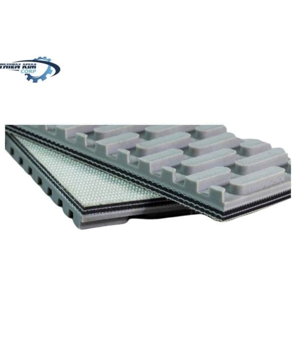 Băng tải PVC xám hạt dưa 9mm