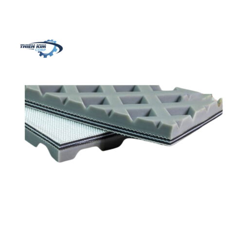 Băng tải PVC xám ô vuông 9mm