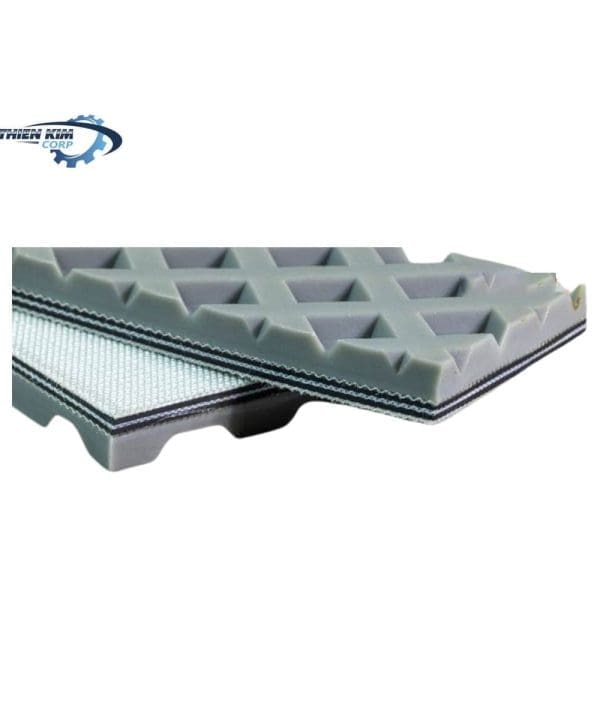 Băng tải PVC xám ô vuông 9mm