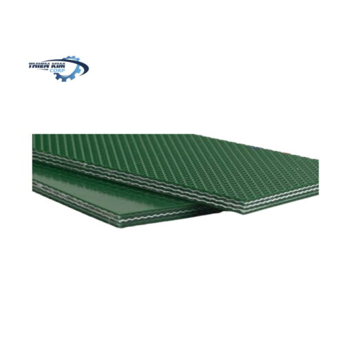 Băng tải PVC xanh trơn caro 5mm