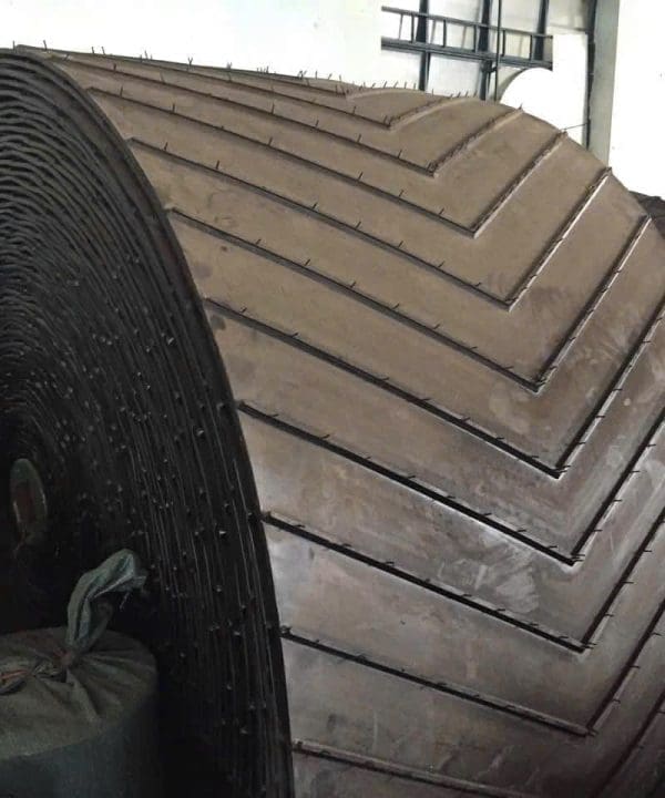 Băng tải cao su gân V 3 lớp bố gân 10mm